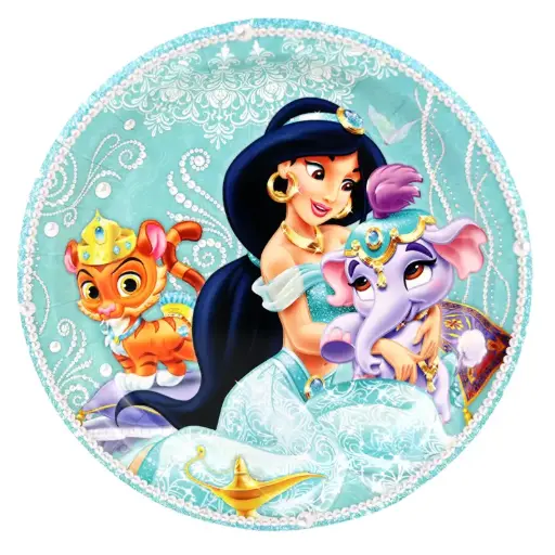 [56140] Princess Jasmine Paper Plates 9 Inch – 10 Pcs