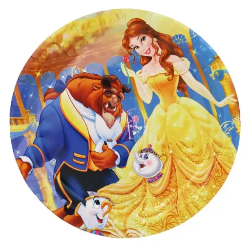 [56162] Beauty and the Beast Paper Plates 9 Inch – 10