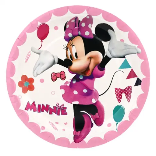 [56172] Minnie Mouse Paper Plates 9 Inch – 10 Pcs
