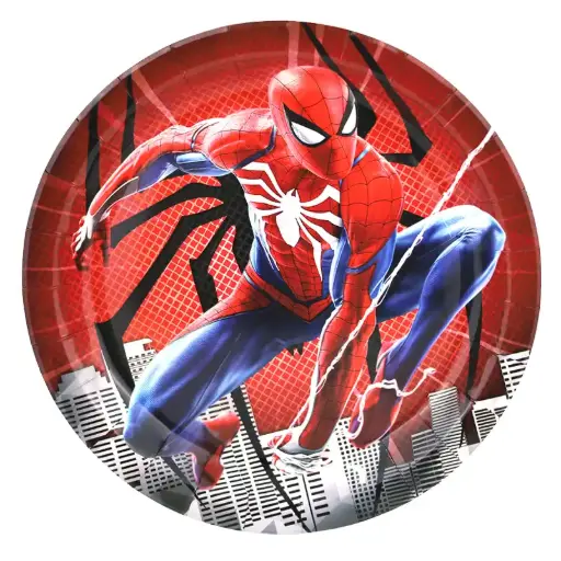[56223] Spiderman Party Plates – 9 Inch, 10 Pcs