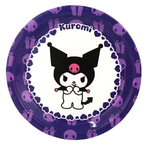 [56324] Kuromi Paper Plates 9 Inch – 10 Pcs