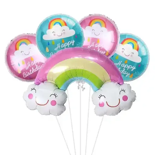 [00057174/T-115] Happy Birthday Rainbow Theme Foil Balloon