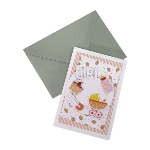 [00057505] Gender Reveal Card for Girl
