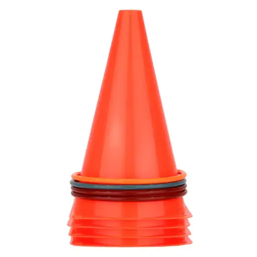 [00057629] Plastic Cones Field with Rings 4 pcs