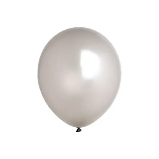 Silver Metallic Latex Balloons 11in – Helium Inflated