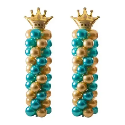 Balloon Pillars with Message Printed Balloon Topper 2 pcs