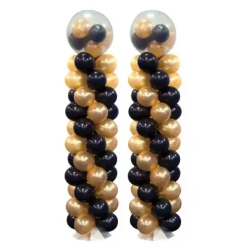 Balloon pillars with Transparent Balloon Toppers 2 pcs