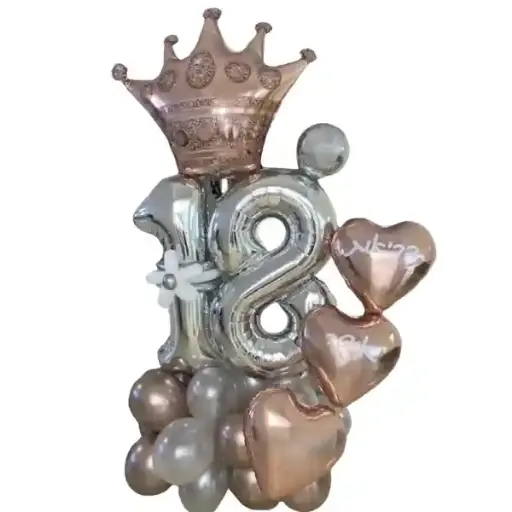 Birthday milestone foil balloon sculpture