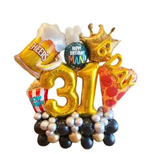 Cheers Birthday Balloon Sculpture