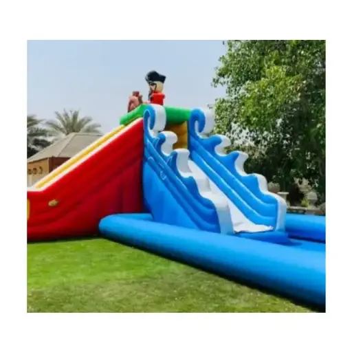 Red and Blue Water Slide -12x6x6m