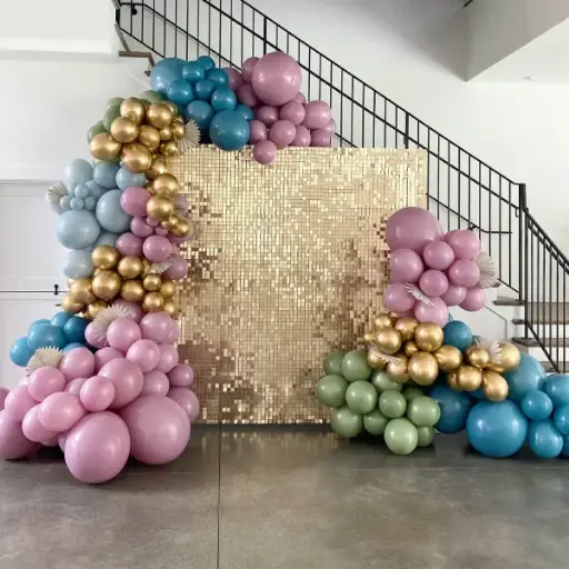 Shimmer Wall Backdrop with Balloons 