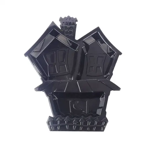 Halloween House-Shaped Tray - Black