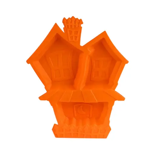 Halloween House-Shaped Tray - Orange