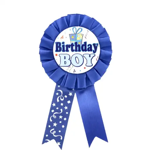 Birthday Boy Rosette Badge