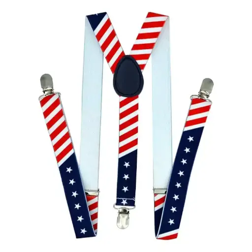 Adult Fashion Suspenders – American Flag Style
