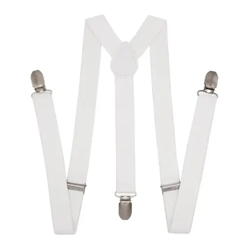 Adult Fashion Suspenders – White