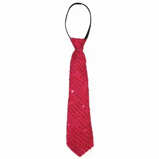 Glittering Sequin Necktie For Kids - Pink