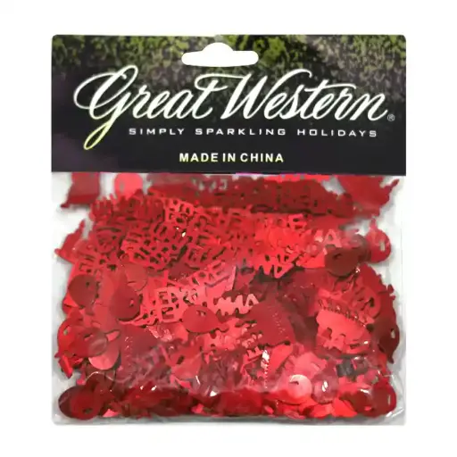 Red Happy Birthday Confetti