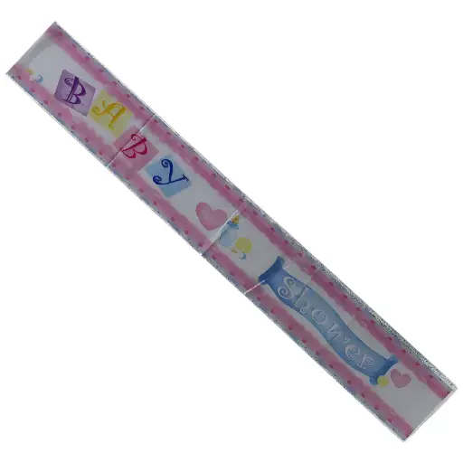 Pink Border Pastel “Baby Shower” Sash - Foil