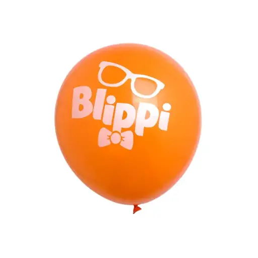 Blippi Printed Latex Balloon Orange – 11in