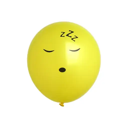 Sleeping Face Emoji Balloon Yellow – 11in