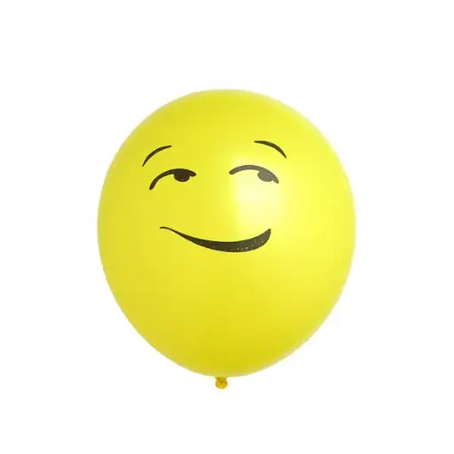 Smirking Face Emoji Balloon Yellow – 11in