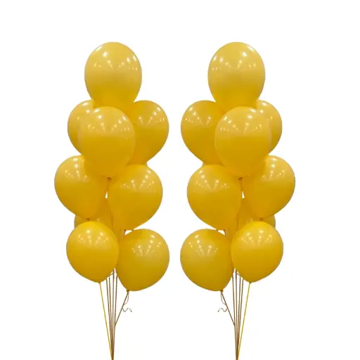 Yellow Balloon Bunch – Helium Latex Set of Two with Weights