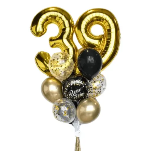 Custom Age Foil & Latex Balloons bouquet