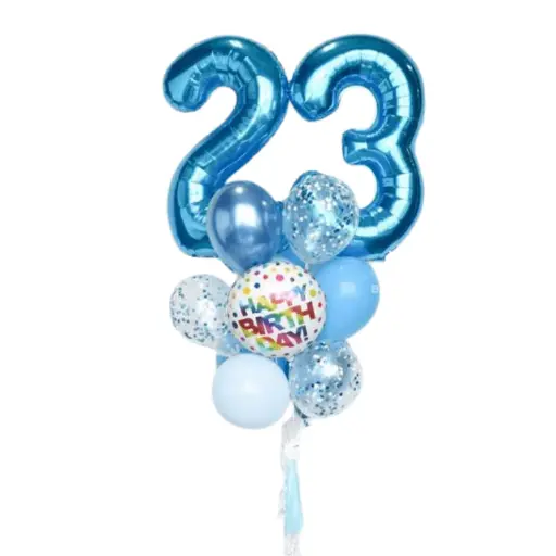 Custom Age Foil & Latex Balloons bouquet