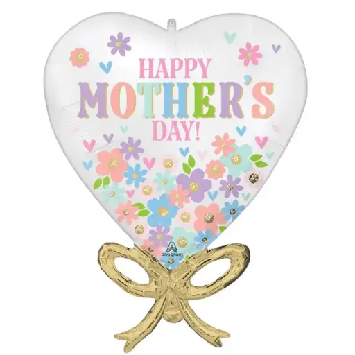 [4674001] Happy Mothers Day Daisy Chain Bow Multi Foil Balloon