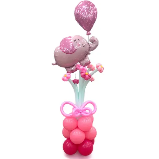 Baby Girl Elephant Balloon Stand Decoration