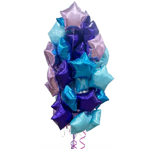 Star Foil Balloon Bouquet 18 in