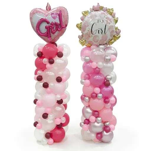 Baby Girl Balloon Column Set It’s a Girl Theme 2 pcs