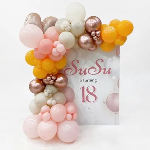 Elegant Birthday Balloon Frame with Custom Board