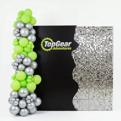 Top Gear Theme Balloon Backdrop Decoration Setup