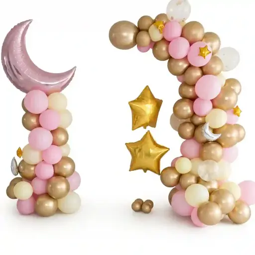 Moon & Stars Pastel Balloon Arch Decoration
