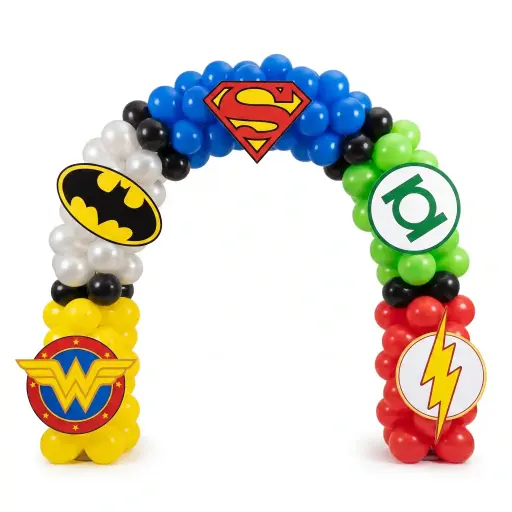 Superhero Theme Balloon Entrance Arch Decoration