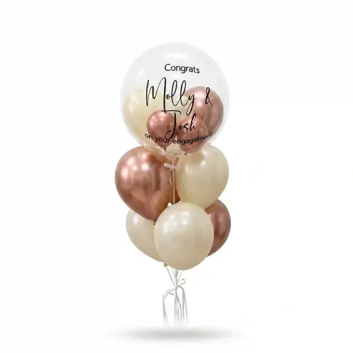 Personalized Engagement Bubble Balloon Bouquet