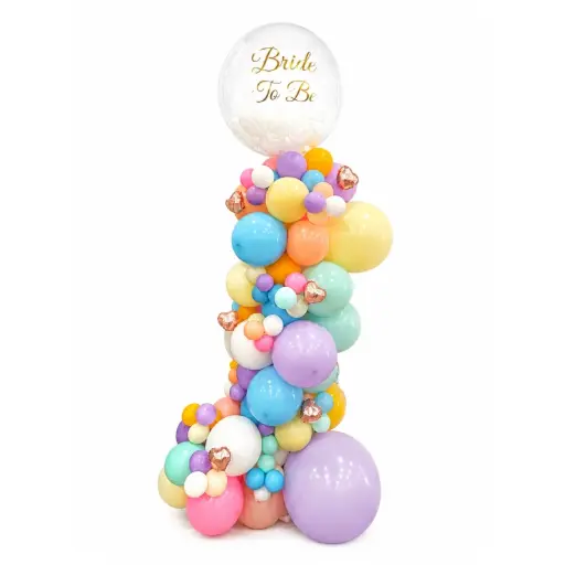 Pastel Bride To Be personalised Balloon Column 