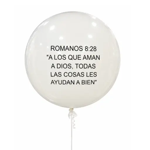 Personalized White  Bubble Balloon 36in