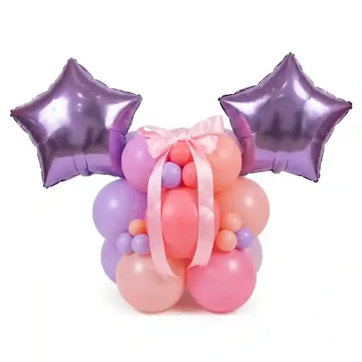 Pastel Star Balloon Table Centerpiece Decoration 1 pcs