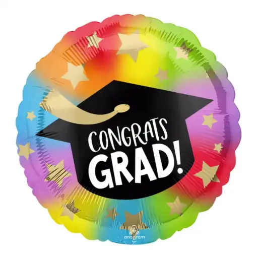 [4278601] Colorful Congrats Grad Foil Balloon 45x45cm