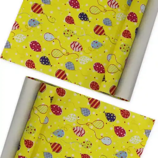 Yellow Balloon Celebration Wrapping Paper