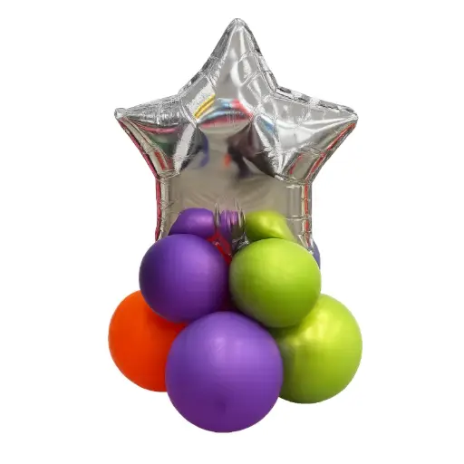 Silver Star Balloon Table Centrepiece