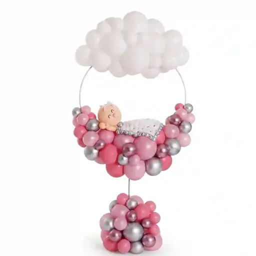 Sleeping Baby Balloon Moon Cradle Decoration