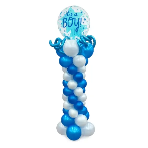 It's a Boy Bubble Balloon Column Decoration