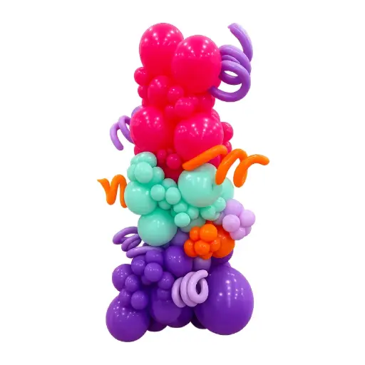 Tropical Balloon Organic Column - Pink, Mint & Purple