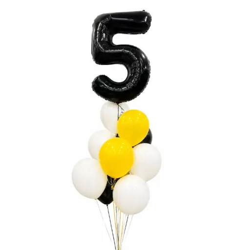 Black Number Balloon Birthday Bouquet Decoration