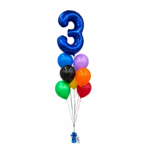 3rd Birthday Number Balloon Bouquet