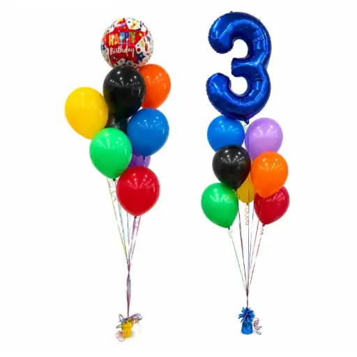 3rd Birthday Balloon Bouquet Set